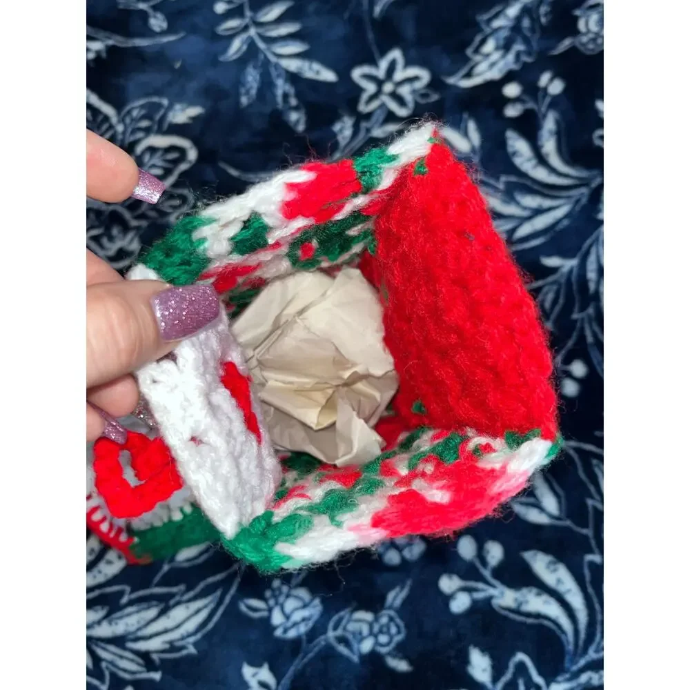 Vintage Handmade Crocheted Stocking